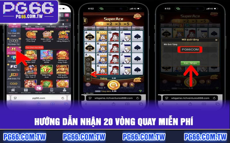 Hướng dẫn nhận 20 vòng quay miễn phí